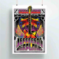 Onyourcases Jefferson Airplane Custom Poster Silk Poster Wall Decor Best Home Decoration Wall Art Satin Silky Decorative Wallpaper Personalized Wall Hanging 20x14 Inch 24x35 Inch Poster