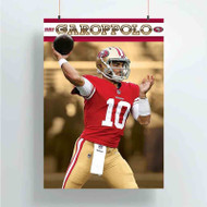 Onyourcases Jimmy Garoppolo NFL San Francisco 49ers Custom Poster Silk Poster Wall Decor Best Home Decoration Wall Art Satin Silky Decorative Wallpaper Personalized Wall Hanging 20x14 Inch 24x35 Inch Poster