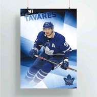 Onyourcases John Tavares Toronto Maple Leafs NHL Custom Poster Silk Poster Wall Decor Best Home Decoration Wall Art Satin Silky Decorative Wallpaper Personalized Wall Hanging 20x14 Inch 24x35 Inch Poster