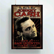 Onyourcases Johnny Cash Sell Custom Poster Silk Poster Wall Decor Best Home Decoration Wall Art Satin Silky Decorative Wallpaper Personalized Wall Hanging 20x14 Inch 24x35 Inch Poster