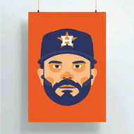 Onyourcases Jos Altuve Custom Poster Silk Poster Wall Decor Best Home Decoration Wall Art Satin Silky Decorative Wallpaper Personalized Wall Hanging 20x14 Inch 24x35 Inch Poster