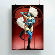 Onyourcases Kitana Mortal Kombat Custom Poster Silk Poster Wall Decor Best Home Decoration Wall Art Satin Silky Decorative Wallpaper Personalized Wall Hanging 20x14 Inch 24x35 Inch Poster