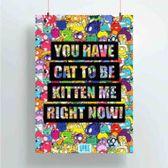 Onyourcases Kitten Me Custom Poster Silk Poster Wall Decor Best Home Decoration Wall Art Satin Silky Decorative Wallpaper Personalized Wall Hanging 20x14 Inch 24x35 Inch Poster