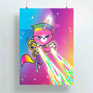 Onyourcases kitty unicorn Custom Poster Silk Poster Wall Decor Best Home Decoration Wall Art Satin Silky Decorative Wallpaper Personalized Wall Hanging 20x14 Inch 24x35 Inch Poster
