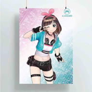 Onyourcases Kizuna Ai Dance Custom Poster Silk Poster Wall Decor Best Home Decoration Wall Art Satin Silky Decorative Wallpaper Personalized Wall Hanging 20x14 Inch 24x35 Inch Poster