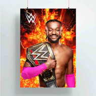Onyourcases Kofi Kingston WWE Trending Custom Poster Silk Poster Wall Decor Best Home Decoration Wall Art Satin Silky Decorative Wallpaper Personalized Wall Hanging 20x14 Inch 24x35 Inch Poster