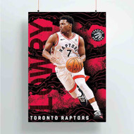 Onyourcases Kyle Lowry Toronto Raptors NBA Custom Poster Silk Poster Wall Decor Best Home Decoration Wall Art Satin Silky Decorative Wallpaper Personalized Wall Hanging 20x14 Inch 24x35 Inch Poster