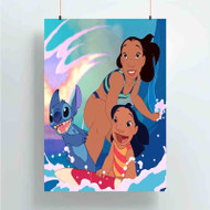 Onyourcases lilo and stitch Trending Custom Poster Silk Poster Wall Decor Best Home Decoration Wall Art Satin Silky Decorative Wallpaper Personalized Wall Hanging 20x14 Inch 24x35 Inch Poster