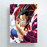 Onyourcases Luffy One Piece Trending Custom Poster Silk Poster Wall Decor Best Home Decoration Wall Art Satin Silky Decorative Wallpaper Personalized Wall Hanging 20x14 Inch 24x35 Inch Poster
