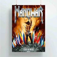 Onyourcases Manowar Kings Of Metal Trending Custom Poster Silk Poster Wall Decor Best Home Decoration Wall Art Satin Silky Decorative Wallpaper Personalized Wall Hanging 20x14 Inch 24x35 Inch Poster