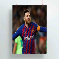 Onyourcases messi Custom Poster Silk Poster Wall Decor Best Home Decoration Wall Art Satin Silky Decorative Wallpaper Personalized Wall Hanging 20x14 Inch 24x35 Inch Poster