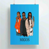 Onyourcases Migos Trending Custom Poster Silk Poster Wall Decor Best Home Decoration Wall Art Satin Silky Decorative Wallpaper Personalized Wall Hanging 20x14 Inch 24x35 Inch Poster