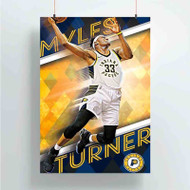 Onyourcases Myles Turner Indiana Pacers NBA Custom Poster Silk Poster Wall Decor Best Home Decoration Wall Art Satin Silky Decorative Wallpaper Personalized Wall Hanging 20x14 Inch 24x35 Inch Poster