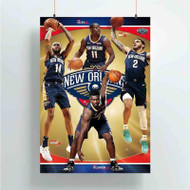 Onyourcases New Orleans Pelicans NBA Trending Custom Poster Silk Poster Wall Decor Best Home Decoration Wall Art Satin Silky Decorative Wallpaper Personalized Wall Hanging 20x14 Inch 24x35 Inch Poster