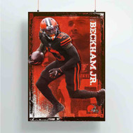 Onyourcases Odell Beckham Jr Cleveland Browns NFL Custom Poster Silk Poster Wall Decor Best Home Decoration Wall Art Satin Silky Decorative Wallpaper Personalized Wall Hanging 20x14 Inch 24x35 Inch Poster