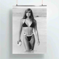 Onyourcases paulina porizkova swimsuit Custom Poster Silk Poster Wall Decor Best Home Decoration Wall Art Satin Silky Decorative Wallpaper Personalized Wall Hanging 20x14 Inch 24x35 Inch Poster