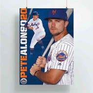 Onyourcases Pete Alonso MLB New York Mets Custom Poster Silk Poster Wall Decor Best Home Decoration Wall Art Satin Silky Decorative Wallpaper Personalized Wall Hanging 20x14 Inch 24x35 Inch Poster