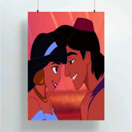 Onyourcases princess jasmine and aladdin Custom Poster Silk Poster Wall Decor Best Home Decoration Wall Art Satin Silky Decorative Wallpaper Personalized Wall Hanging 20x14 Inch 24x35 Inch Poster