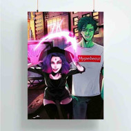 Onyourcases Raven and Beast Boy Custom Poster Silk Poster Wall Decor Best Home Decoration Wall Art Satin Silky Decorative Wallpaper Personalized Wall Hanging 20x14 Inch 24x35 Inch Poster