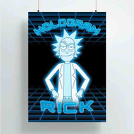 Onyourcases Rick And Morty Hologram Rick Custom Poster Silk Poster Wall Decor Best Home Decoration Wall Art Satin Silky Decorative Wallpaper Personalized Wall Hanging 20x14 Inch 24x35 Inch Poster