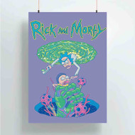 Onyourcases Rick And Morty Portal Custom Poster Silk Poster Wall Decor Best Home Decoration Wall Art Satin Silky Decorative Wallpaper Personalized Wall Hanging 20x14 Inch 24x35 Inch Poster