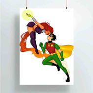 Onyourcases Robin x Starfire Custom Poster Silk Poster Wall Decor Best Home Decoration Wall Art Satin Silky Decorative Wallpaper Personalized Wall Hanging 20x14 Inch 24x35 Inch Poster