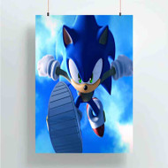 Onyourcases sonic hedgehog Custom Poster Silk Poster Wall Decor Best Home Decoration Wall Art Satin Silky Decorative Wallpaper Personalized Wall Hanging 20x14 Inch 24x35 Inch Poster