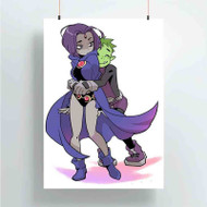 Onyourcases Teen Titans Raven and Beast Boy Custom Poster Silk Poster Wall Decor Best Home Decoration Wall Art Satin Silky Decorative Wallpaper Personalized Wall Hanging 20x14 Inch 24x35 Inch Poster