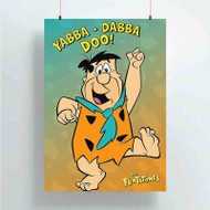 Onyourcases The Flintstones Yabba Dabba Doo Custom Poster Silk Poster Wall Decor Best Home Decoration Wall Art Satin Silky Decorative Wallpaper Personalized Wall Hanging 20x14 Inch 24x35 Inch Poster