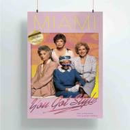 Onyourcases The Golden Girls Miami Custom Poster Silk Poster Wall Decor Best Home Decoration Wall Art Satin Silky Decorative Wallpaper Personalized Wall Hanging 20x14 Inch 24x35 Inch Poster