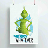 Onyourcases The Grinch Merry Whatever Custom Poster Silk Poster Wall Decor Best Home Decoration Wall Art Satin Silky Decorative Wallpaper Personalized Wall Hanging 20x14 Inch 24x35 Inch Poster