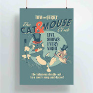 Onyourcases Tom and Jerry Cat and Mouse Club Custom Poster Silk Poster Wall Decor Best Home Decoration Wall Art Satin Silky Decorative Wallpaper Personalized Wall Hanging 20x14 Inch 24x35 Inch Poster