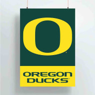 Onyourcases University of Oregon Ducks Custom Poster Silk Poster Wall Decor Best Home Decoration Wall Art Satin Silky Decorative Wallpaper Personalized Wall Hanging 20x14 Inch 24x35 Inch Poster