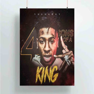 Onyourcases Youngboy Never Broke Again 4 Sons of a King Custom Poster Silk Poster Wall Decor Best Home Decoration Wall Art Satin Silky Decorative Wallpaper Personalized Wall Hanging 20x14 Inch 24x35 Inch Poster