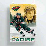 Onyourcases Zach Parise Minnesota Wild NHL Custom Poster Silk Poster Wall Decor Best Home Decoration Wall Art Satin Silky Decorative Wallpaper Personalized Wall Hanging 20x14 Inch 24x35 Inch Poster