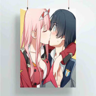 Onyourcases Zero Two and Hiro Kiss Custom Poster Silk Poster Wall Decor Best Home Decoration Wall Art Satin Silky Decorative Wallpaper Personalized Wall Hanging 20x14 Inch 24x35 Inch Poster