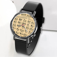 Onyourcases Alphabet Greek Ancient Alphabet Custom Watch Awesome Unisex Black Classic Plastic Top Brand Quartz Watch for Men Women Premium with Gift Box Watches