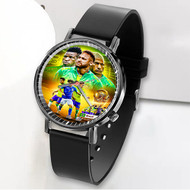 Onyourcases Brazil World Cup 2022 Custom Watch Awesome Unisex Black Classic Plastic Top Brand Quartz Watch for Men Women Premium with Gift Box Watches
