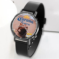 Onyourcases Corona Extra Beer Poster Girl jpeg Custom Watch Awesome Unisex Black Classic Plastic Top Brand Quartz Watch for Men Women Premium with Gift Box Watches