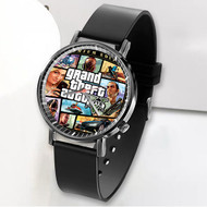 Onyourcases Grand Theft Auto V Premium Edition Custom Watch Awesome Unisex Black Classic Plastic Top Brand Quartz Watch for Men Women Premium with Gift Box Watches