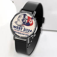 Onyourcases Kanye West Campaign 2024 Custom Watch Awesome Unisex Black Classic Plastic Top Brand Quartz Watch for Men Women Premium with Gift Box Watches