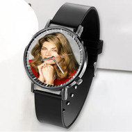 Onyourcases Kirstie Alley Died Custom Watch Awesome Unisex Black Classic Plastic Top Brand Quartz Watch for Men Women Premium with Gift Box Watches