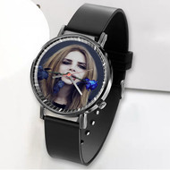 Onyourcases Lana Del Rey Blue Rose Custom Watch Awesome Unisex Black Classic Plastic Top Brand Quartz Watch for Men Women Premium with Gift Box Watches