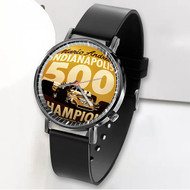 Onyourcases Mario Andretti Indy 500 Champion Custom Watch Awesome Unisex Black Classic Plastic Top Brand Quartz Watch for Men Women Premium with Gift Box Watches