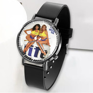 Onyourcases Miller Lite Beer Poster Girl Custom Watch Awesome Unisex Black Classic Plastic Top Brand Quartz Watch for Men Women Premium with Gift Box Watches