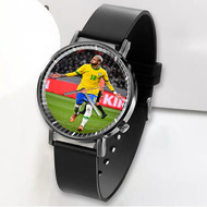 Onyourcases Neymar Brazil World Cup 2022 Custom Watch Awesome Unisex Black Classic Plastic Top Brand Quartz Watch for Men Women Premium with Gift Box Watches