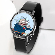 Onyourcases Rick and Morty Middle Finger Custom Watch Awesome Unisex Black Classic Plastic Top Brand Quartz Watch for Men Women Premium with Gift Box Watches