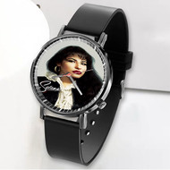 Onyourcases Selena Quintanilla Vintage Custom Watch Awesome Unisex Black Classic Plastic Top Brand Quartz Watch for Men Women Premium with Gift Box Watches