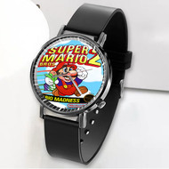 Onyourcases Super Mario Bros 2 Nintendo Custom Watch Awesome Unisex Black Classic Plastic Top Brand Quartz Watch for Men Women Premium with Gift Box Watches