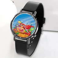 Onyourcases Ariel The Little Mermaid Disney Custom Watch Awesome Unisex Black Classic Plastic Quartz Top Brand Watch for Men Women Premium with Gift Box Watches